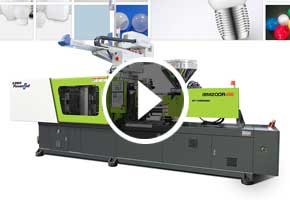 寶捷IBM200R-S6轉塔式注吹專用注塑機一出8生產(chǎn)PC球泡燈罩